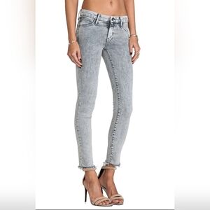 MOTHER The Looker Ankle Fray Light Gray Women's Denim Jeans